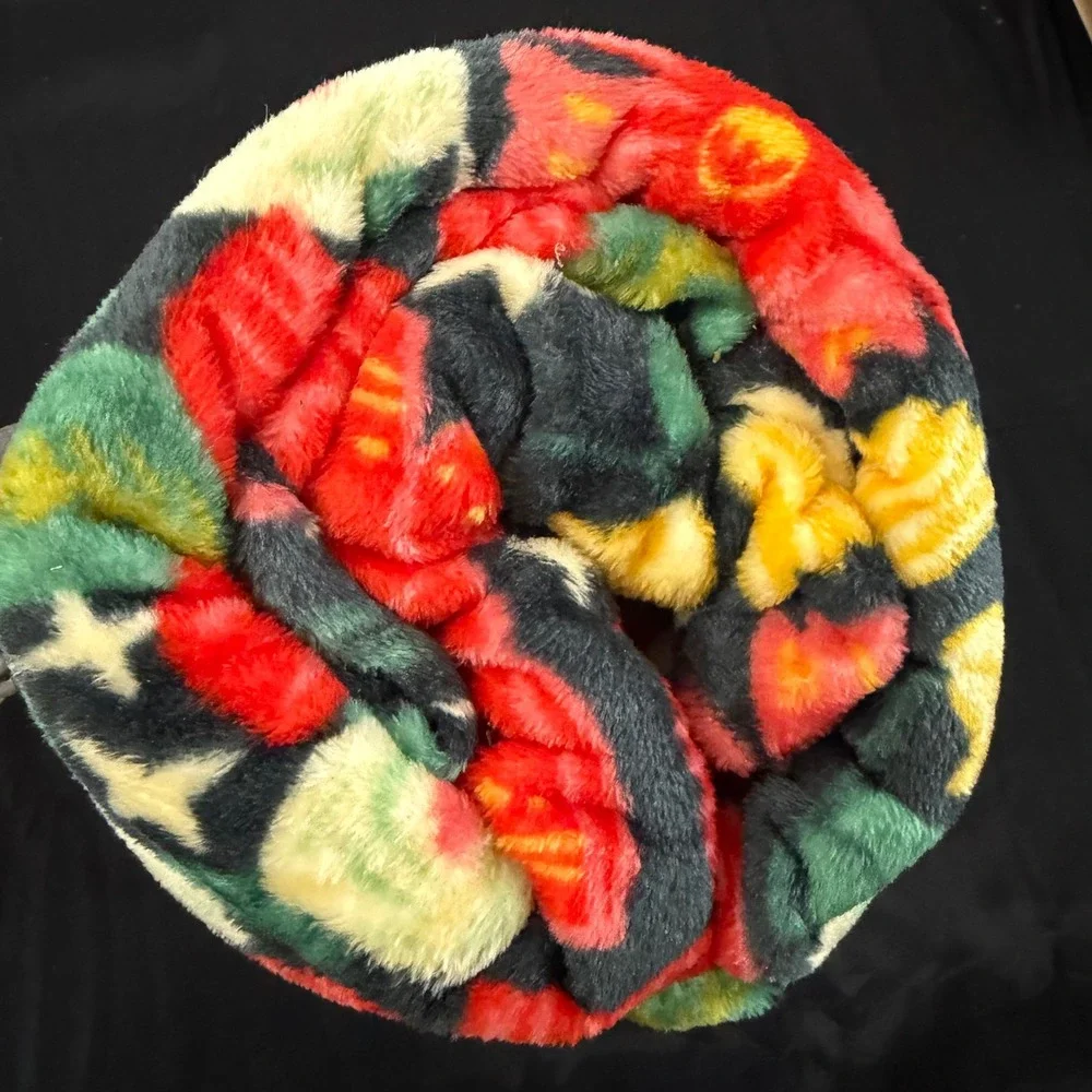 The Big One Oversized Plush Throw Hol Floral Holiday Mushroom Poinsettia 60x72